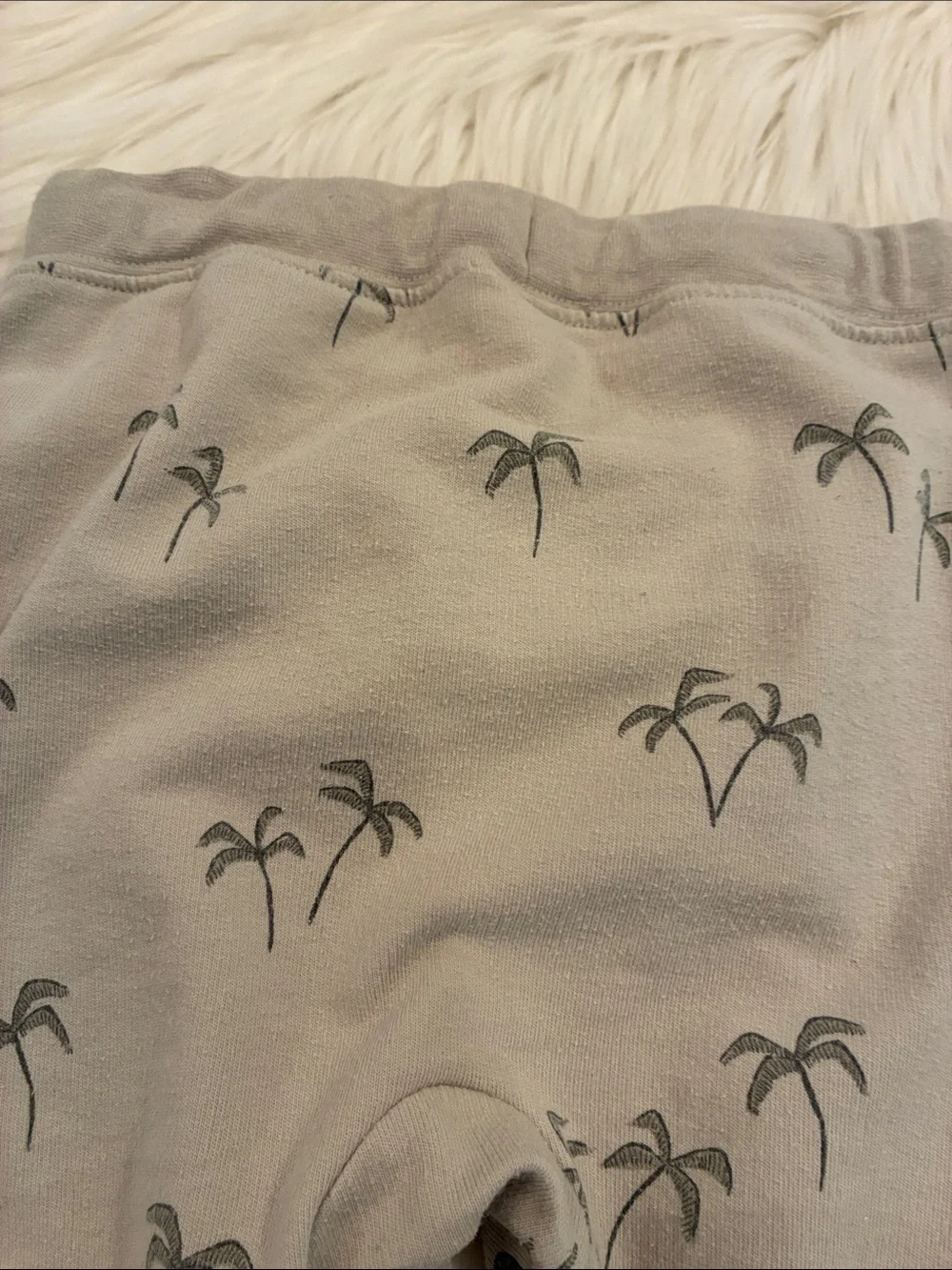 Rylee + Cru Gray Palm-Print Sweatpants & Sweatshirt Set